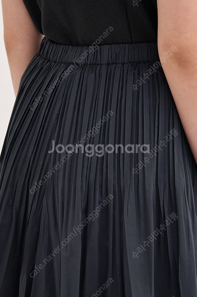 sjsj 플리츠 플레어 스커트--1