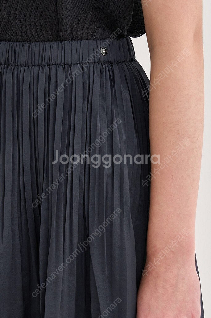 sjsj 플리츠 플레어 스커트--3