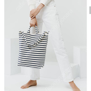 BAGGU 세일러 스트라이프 토트숄더백
