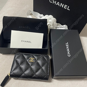 샤넬 클래식 지퍼 동전지갑 금장