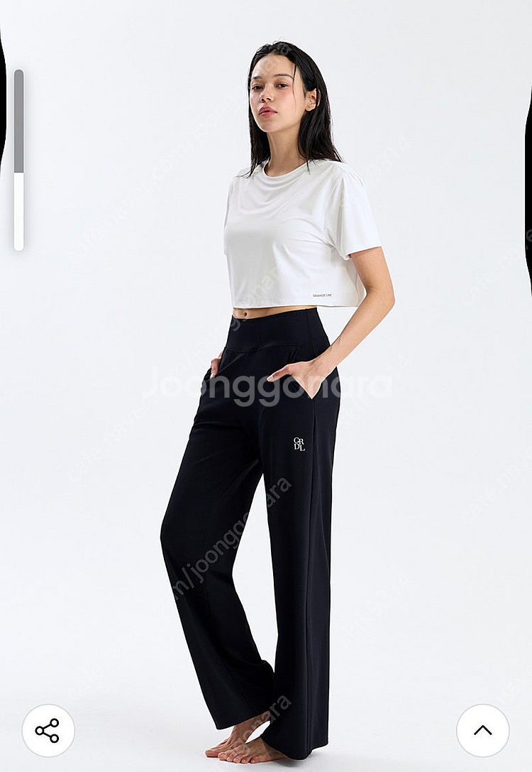 그란데라인 엘플렉스 F 컴포트 와이드 레깅스 L 블랙, 바닐라 아이스--1