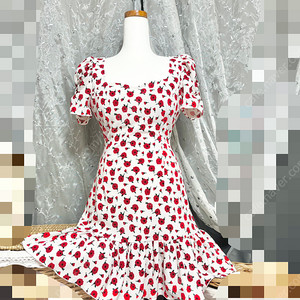 66 러블리 섹시 꽃무늬 원피스/새거수준/캡내장