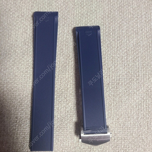 22mm 네이비 러버 스트랩 밴드 태그호이어 호환 디버클