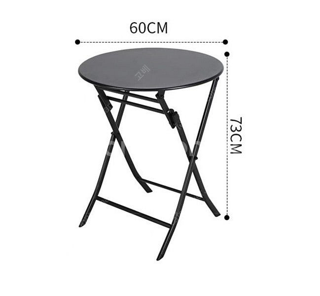 (새상품) 철재 테이블1+의자2 세트 접이식 카페 야외 테라스 미니식탁--4
