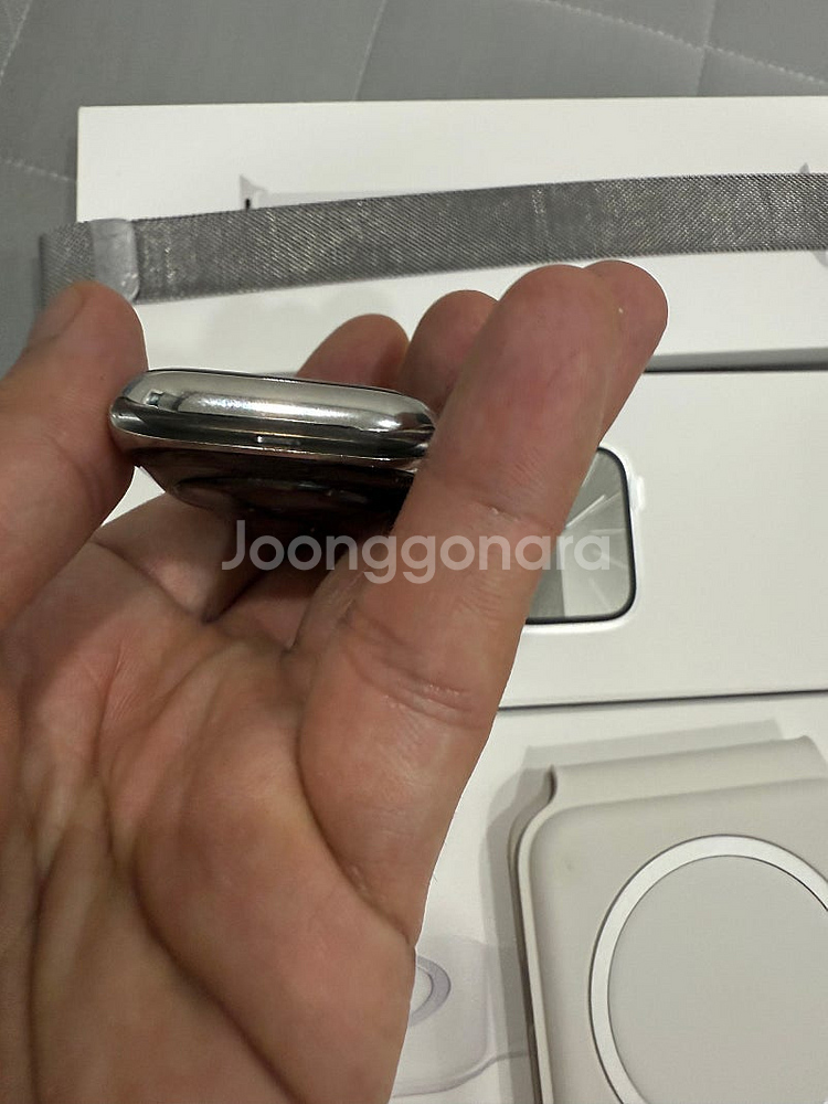 애플워치 9 스테인리스 45mm 실버--4