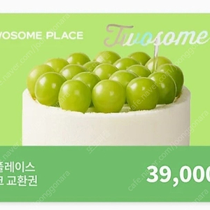 투썸플레이스 케이크 고환권 39000원권