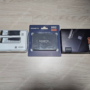 삼성 2.5" SATA SSD 870 EVO 500GB 새제품 , 기가바이트 240GB 새제품 , Nvme 삼성 PM991 128GB 판매합니다.