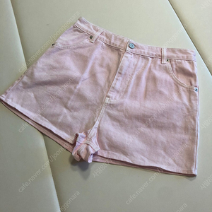 라메레이 핑크 데님 청 반바지 쇼츠 휴양지 휴가 여행룩 L 연핑크 딸기우유