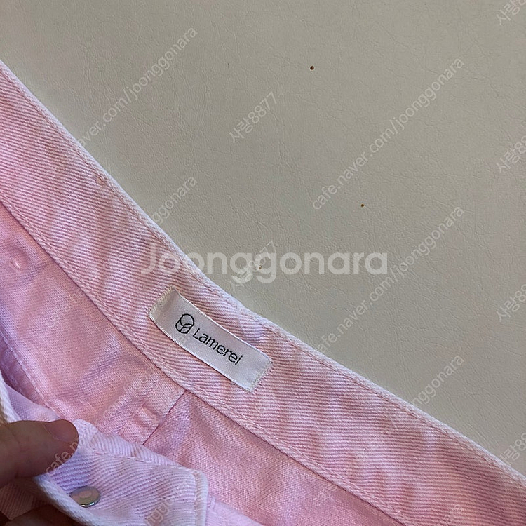 라메레이 핑크 데님 청 반바지 쇼츠 휴양지 휴가 여행룩...--2