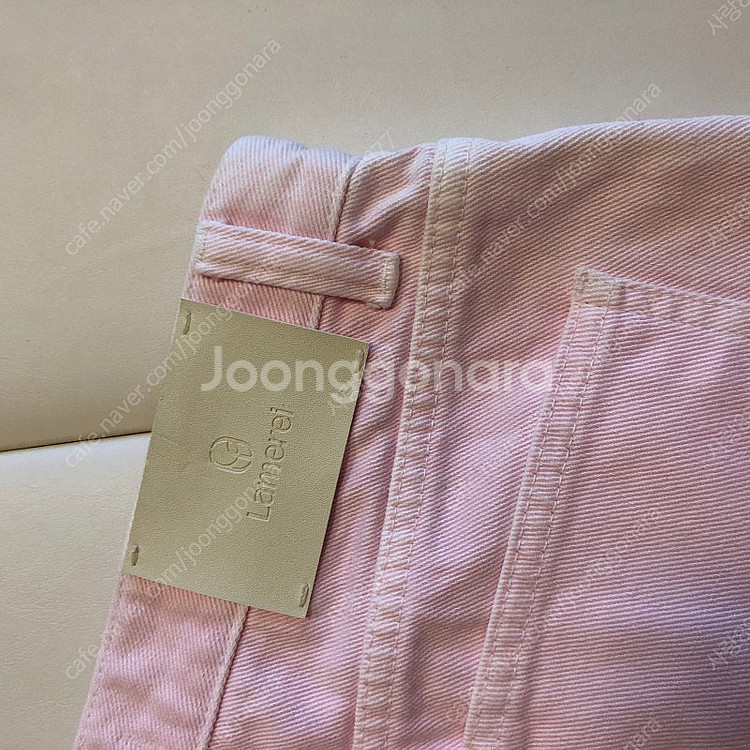 라메레이 핑크 데님 청 반바지 쇼츠 휴양지 휴가 여행룩...--5