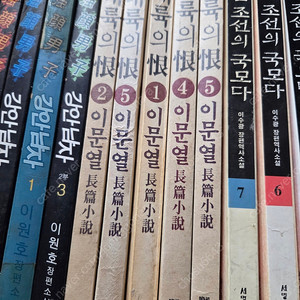이문열/대륙의 한/전5권.19.000원.