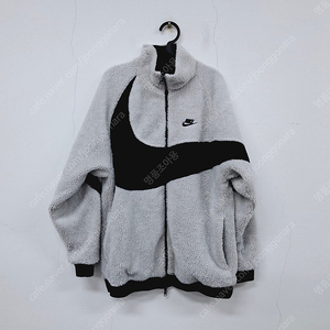 나이키 빅스우시 후리스 자켓 양면 화이트 네이비 XL BQ6546-114
