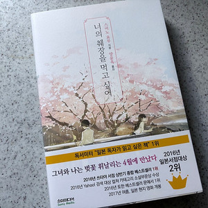 너의췌장을먹고싶어 스미노요루 작가 친필싸인본