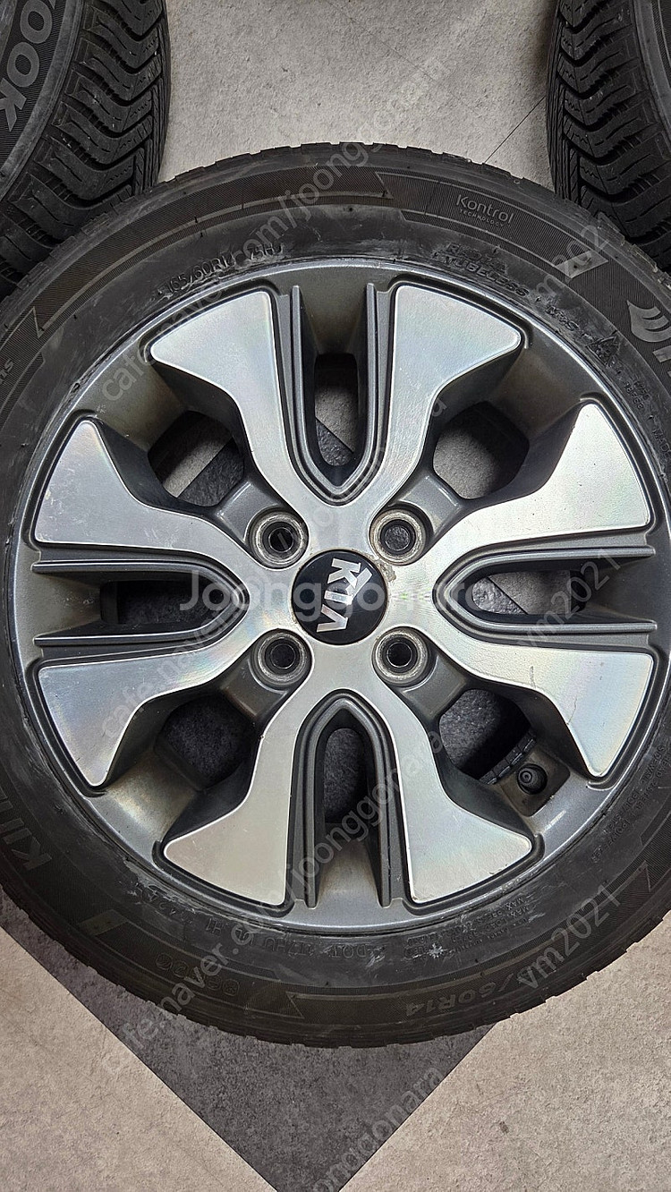 모닝 14인치 알루미늄 휠 타이어--1