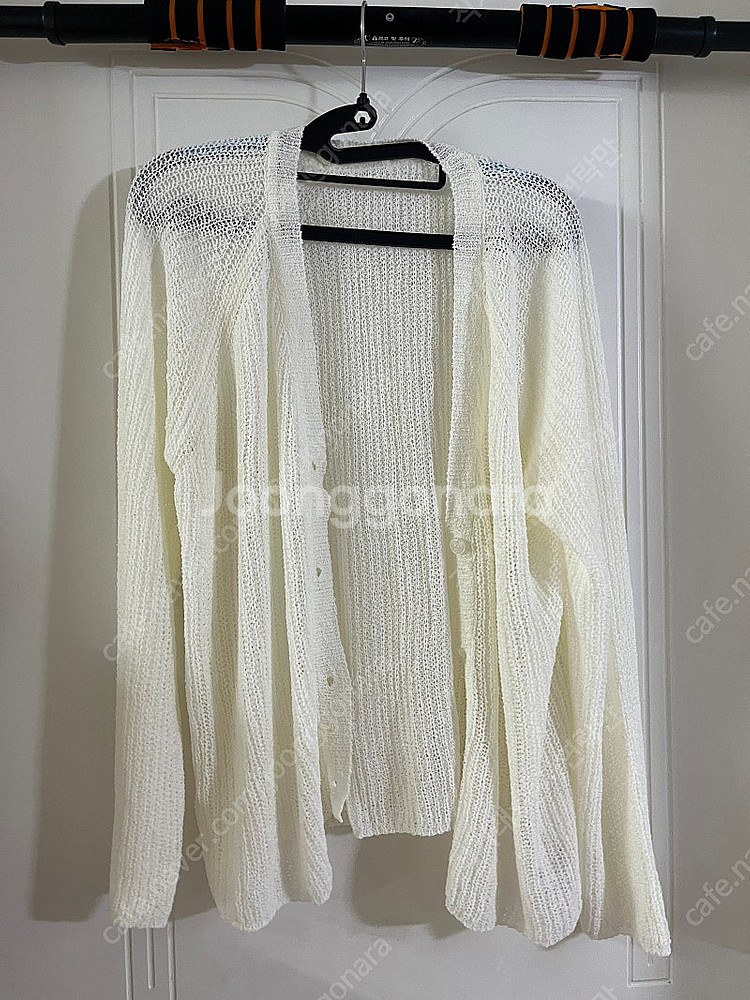 여리여리 아이보리 루즈핏 그물가디건 살안타템 비치웨어--1