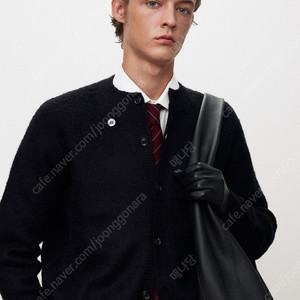 토니웩 ALPACA MOHAIR CREW-NECK CARDIGAN_ BLACK / XL