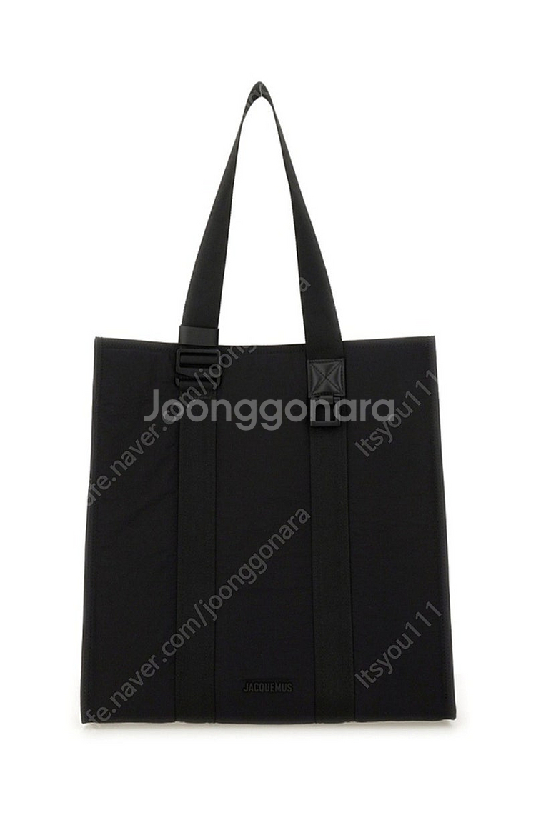 자크뮈스 르 카바스 쿠에르다 토트백 블랙--0