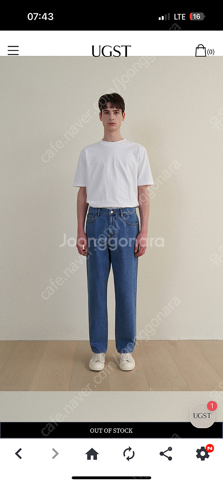 어그스트 ugst 남자청바지--0