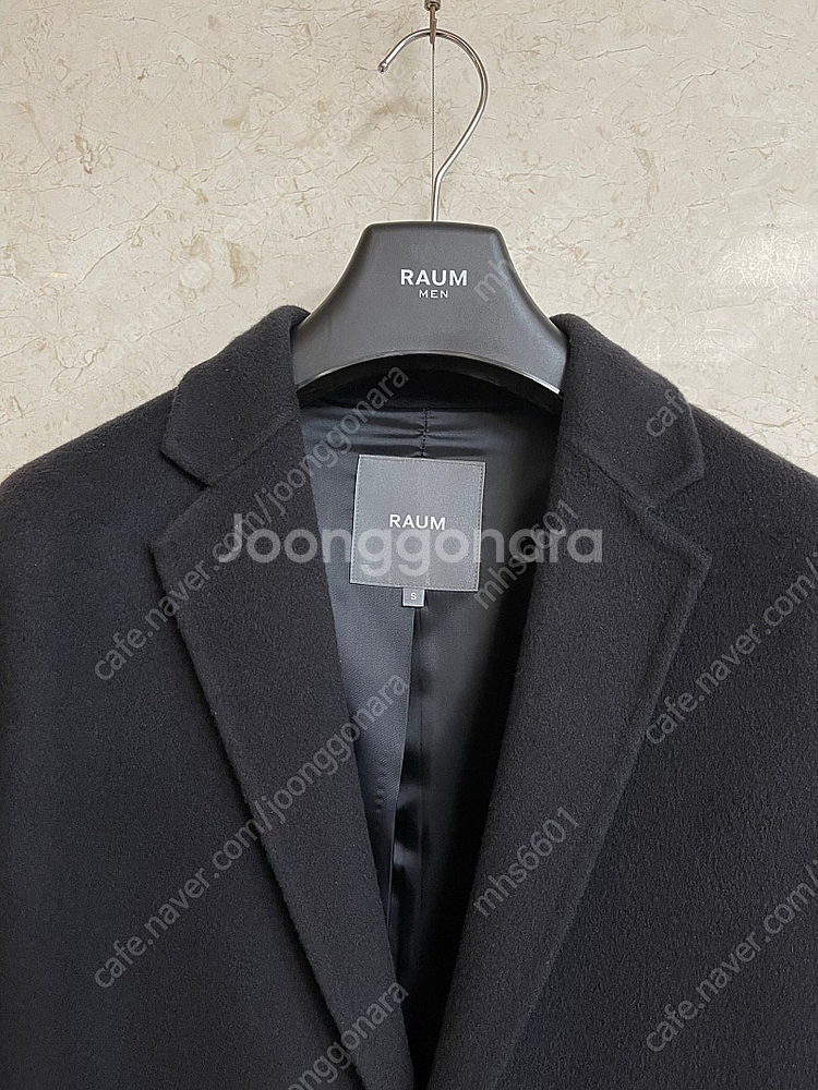 라움맨 / 싱글 캐시미어 코트 블랙 / 100--2