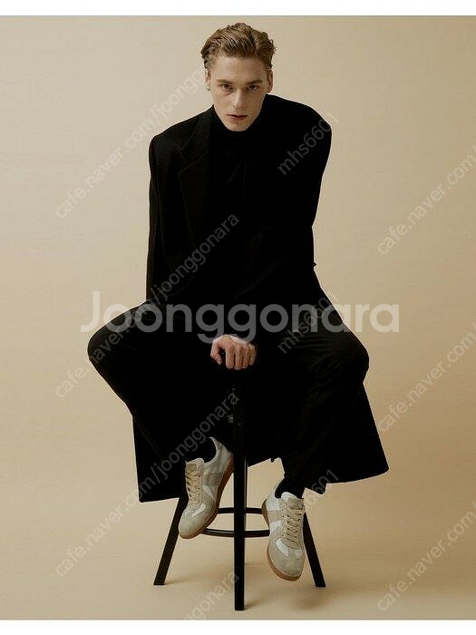 라움맨 / 싱글 캐시미어 코트 블랙 / 100--7