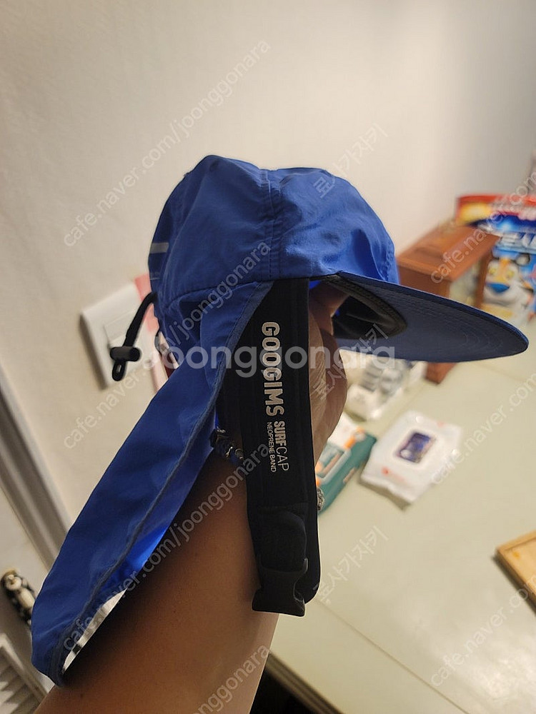 구김스 넥커버캡 키즈 블루 판매합니다--1