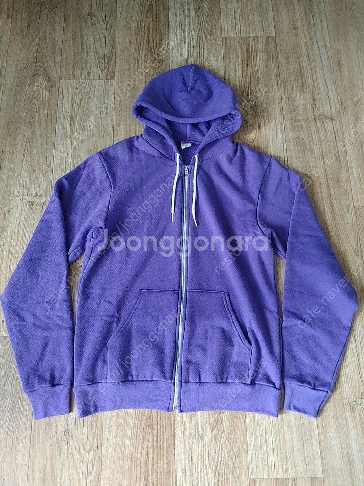 아메리칸어패럴 후드집업 M Purple 유니섹스 후디--0