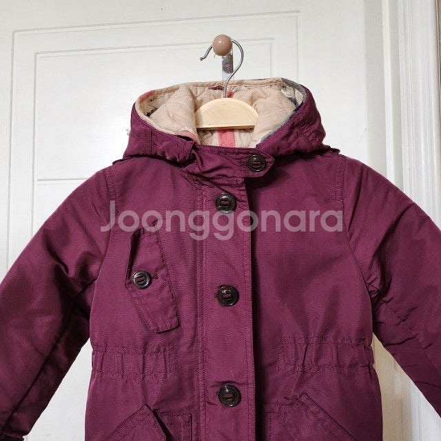 (110호) 4y. 버버리칠드런 누빔 내피 후드자켓 / 여아 몽클레어 키즈 구찌 펜디 디올 셀린느--4