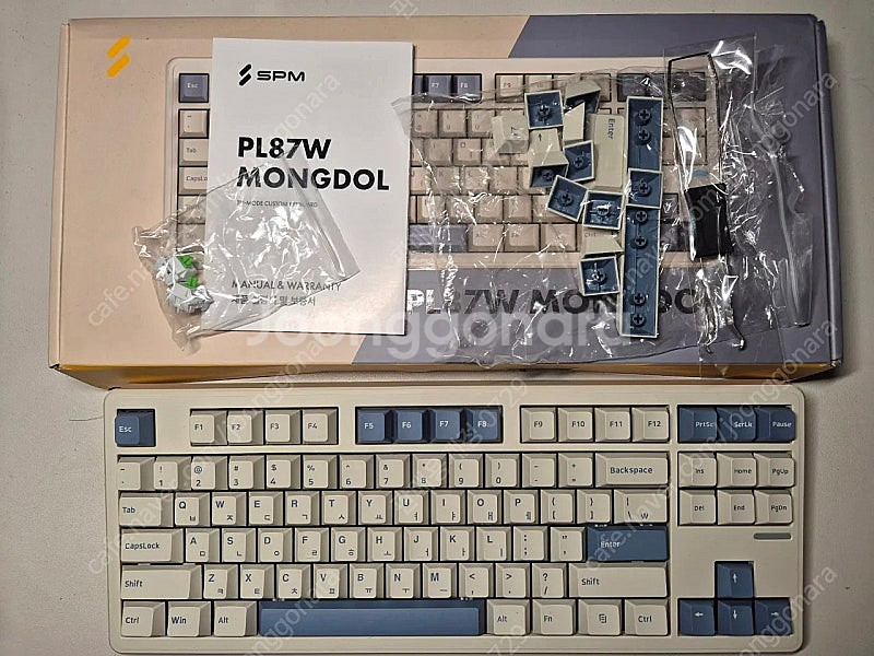 spm pl87w 몽돌 키보드 베이지 화이트 몽돌축--0