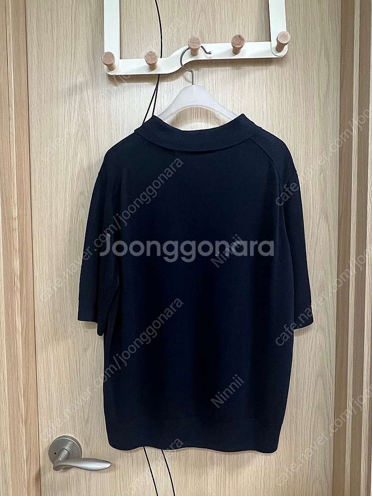 코스 메리노 울 블렌드 폴로 가디건 네이비 M--5