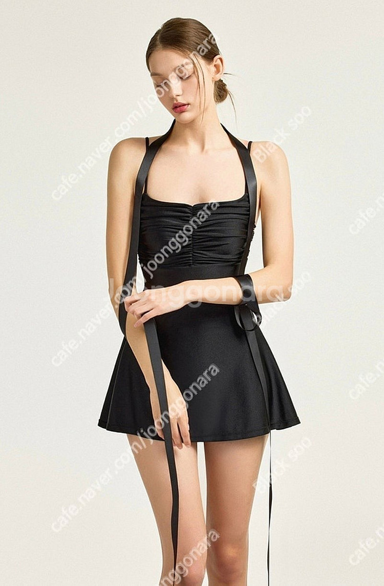 AGNEL 아그넬 베이비돌 모노키니 수영복 블랙 S사이즈 판매합니다.--0