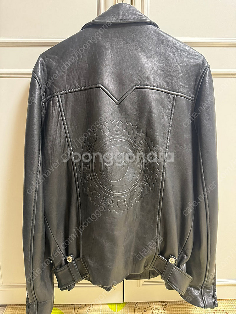 럭키슈에뜨 가죽 라이더 자켓--2