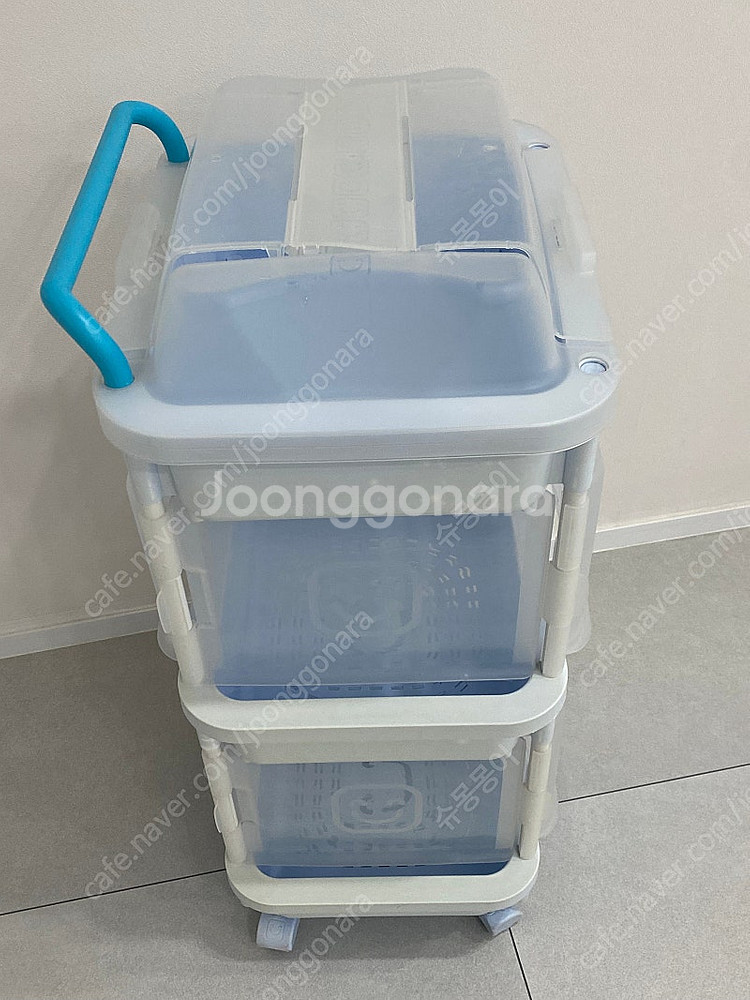 스마일 이동식 기저귀함(3단/블루)--1