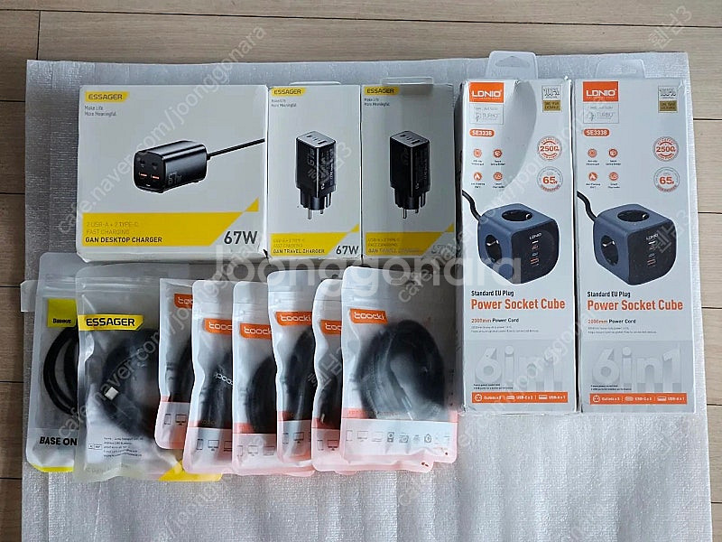 Essager GaN 67W 접지충전기 국내 220V+...--0