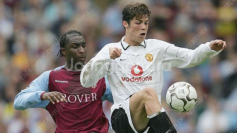 2003-04 맨체스터 유나이티드 맨유 써드 반팔 호날두 챔피언스리그 풀마킹 저지 유니폼 / XXL--0