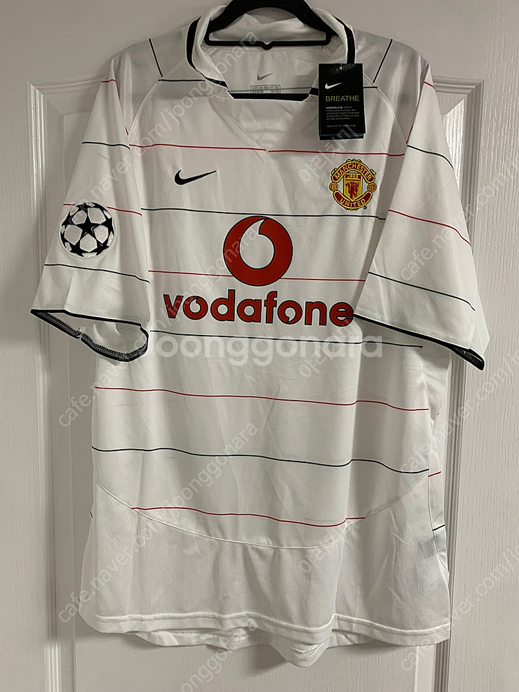 2003-04 맨체스터 유나이티드 맨유 써드 반팔 호날두 챔피언스리그 풀마킹 저지 유니폼 / XXL--1