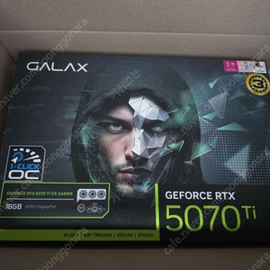 미개봉새제품) 갤럭시 GALAX 지포스 RTX 5070 Ti EX GAMER BLACK OC D7 16GB -120만원