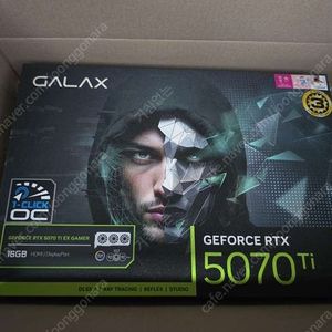 미개봉새제품) 갤럭시 GALAX 지포스 RTX 5070 Ti EX GAMER BLACK OC D7 16GB -120만원