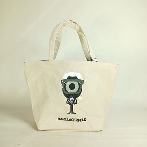 칼 라거펠트 베지색 캔바스천 리버시블 여성 에코백 정품 칼 라거펠트
