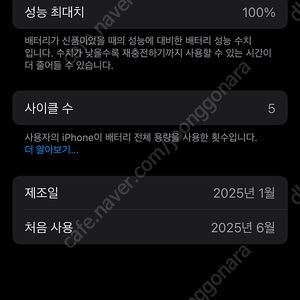아이폰 16e 128기가 배터리효율 100%