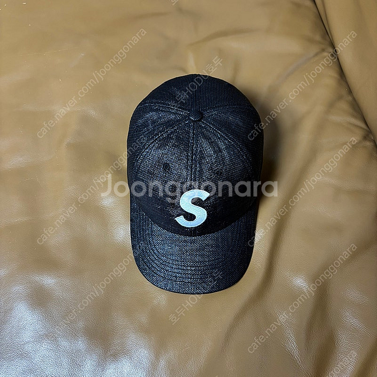 Supreme 슈프림 라피아 블랙 S로고 6패널 볼캡 ...--4