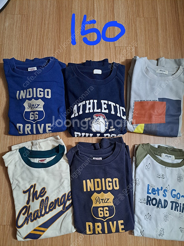 남아 150사이즈 가을,겨울 티셔츠 6벌--0