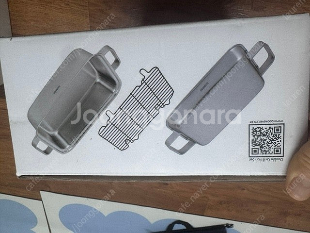 쿡에버 더블그릴 사각팬 통3중 풀세트 ㅡ새제품--1