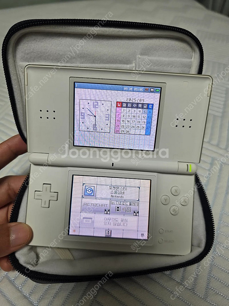 닌텐도ds lite 화이트 정발+일본 정품 호리파우치 ...--0