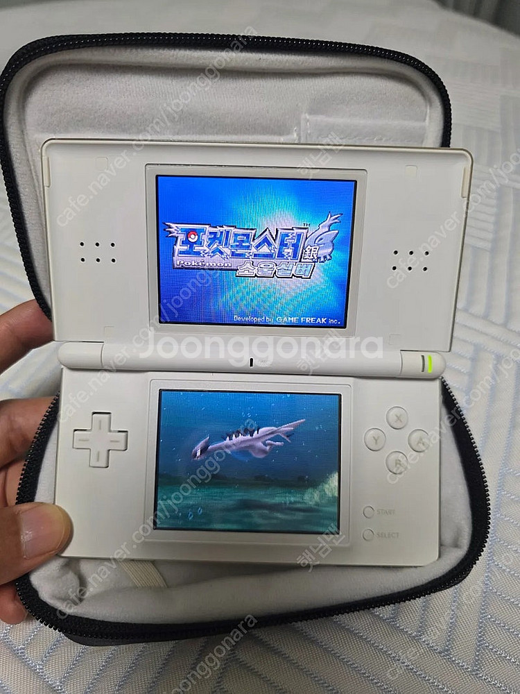 닌텐도ds lite 화이트 정발+일본 정품 호리파우치 ...--1
