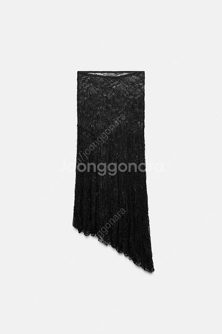 zara 자라 언밸런스 레이스 스커트 새상품--4