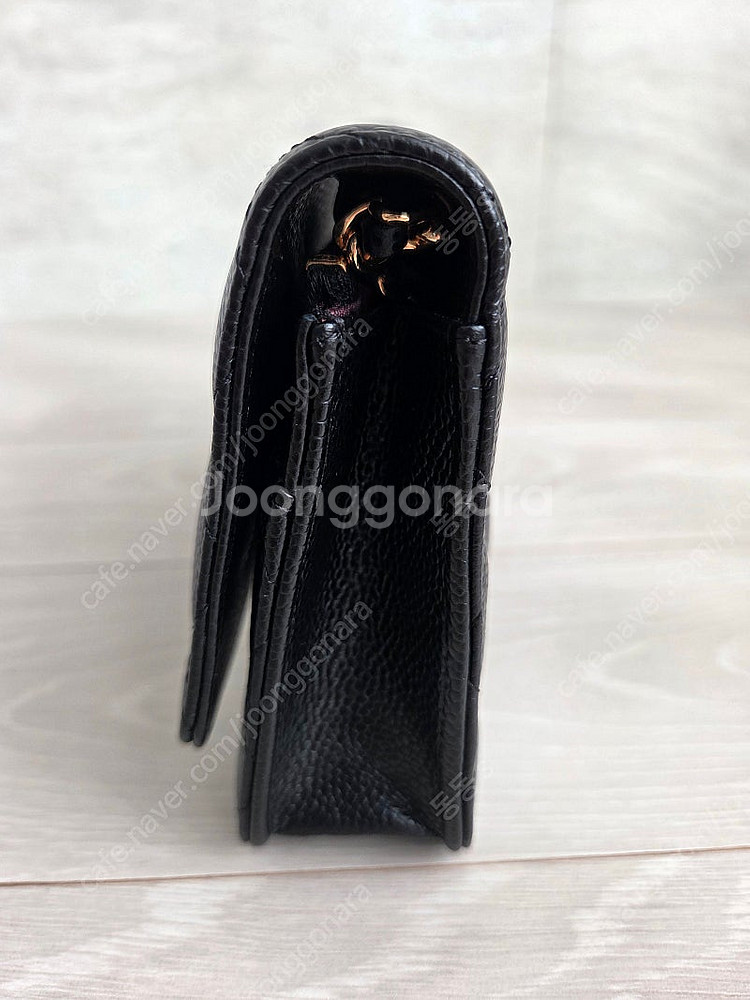 샤넬 클래식WOC 블랙 캐비어 금장--4