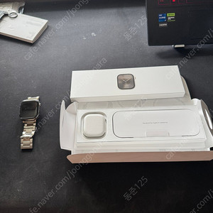 애플워치10 46mm gps+셀룰러 스포츠밴드 내추럴 티타늄