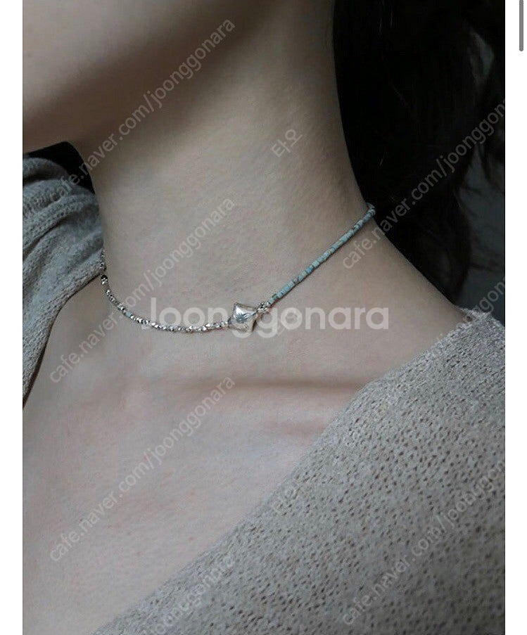 메이드바이에고 실버+원석 목걸이 반택포--2