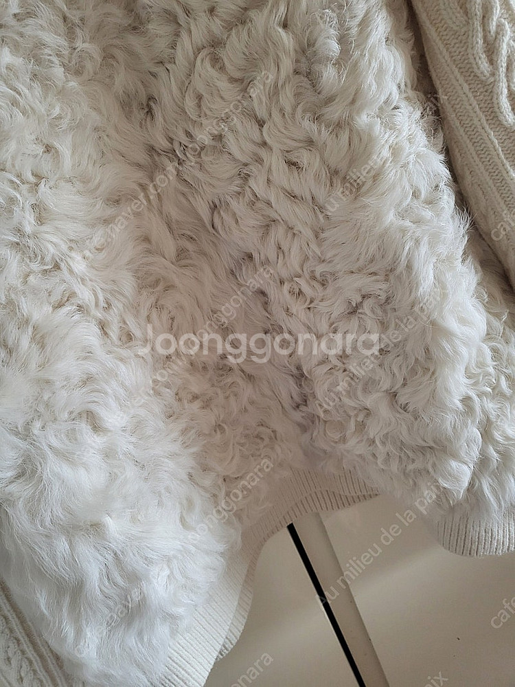 23f/w 타임 캐시미어 블렌드 퍼블록 니트탑..--4