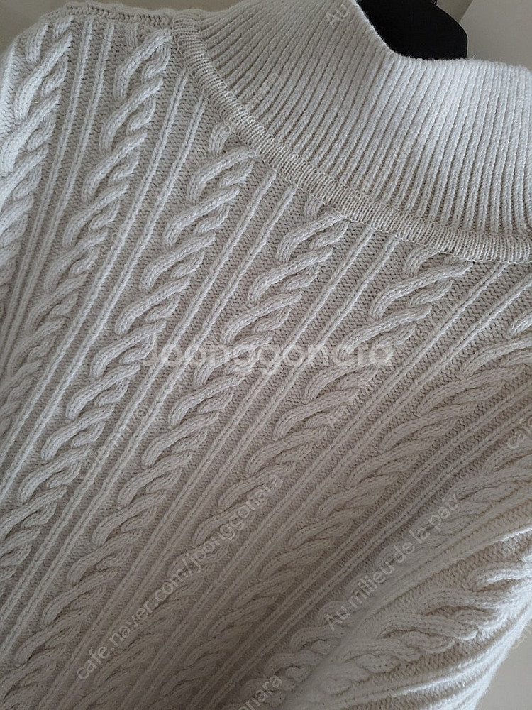 23f/w 타임 캐시미어 블렌드 퍼블록 니트탑..--7